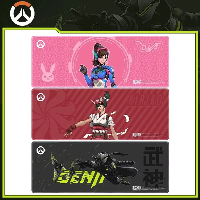 In Stock Overwach Game D.Va Fog Genji Gaming Mouse Pad Non-Slip Durable Desk Mat Mouse Mat Gamer Home Desktop Use Accessory
