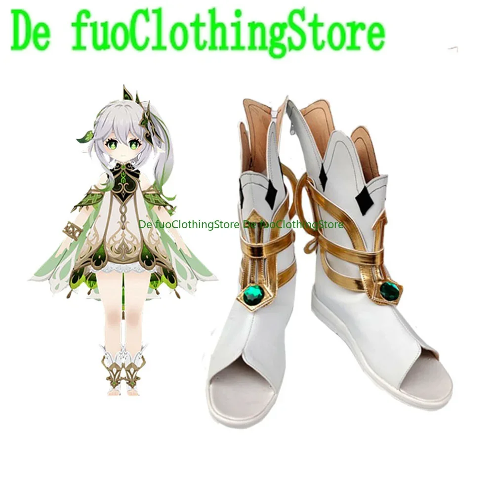 

Genshin Impact Sumeru Nahida Lesser Lord Kusanali Обувь для косплея Сапоги Игра Аниме Хэллоуин Рождество DefuoClothing Магазин обуви