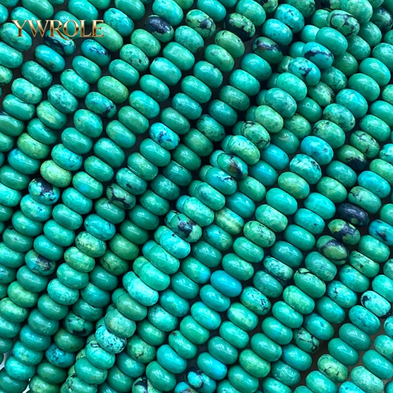 

Natural Stone 2x4mm Rondelle Green Turquoise Loose Spacer Beads for Jewelry Making DIY Necklace Bracelets Charms Accessories