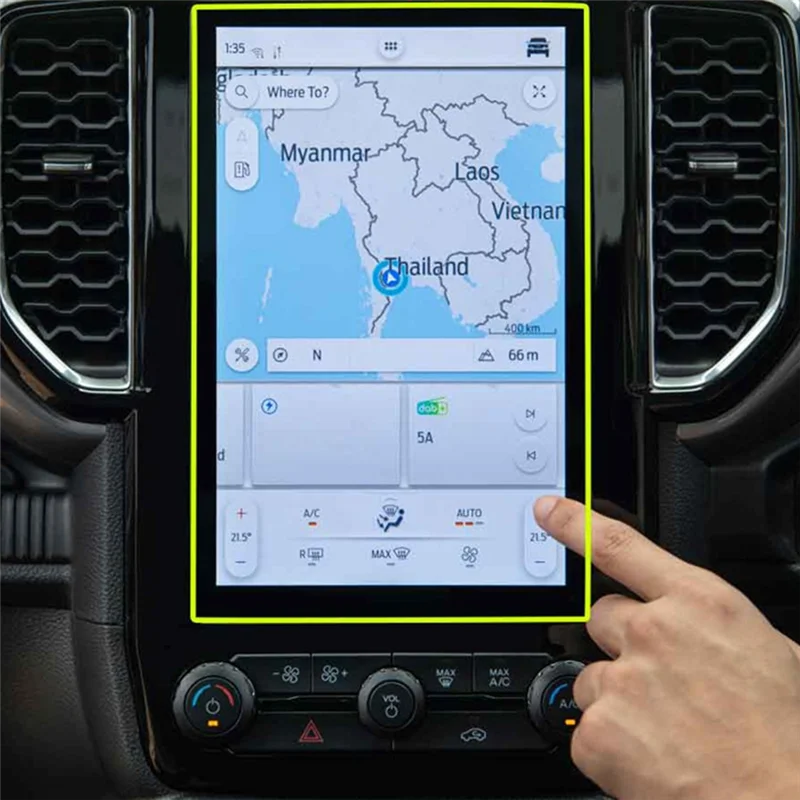 A84G-2 Sets Of Screen Tempered Film For Ford Ranger Shaker Everest 23 Center Navigation 12Inch Screen Tempered Film