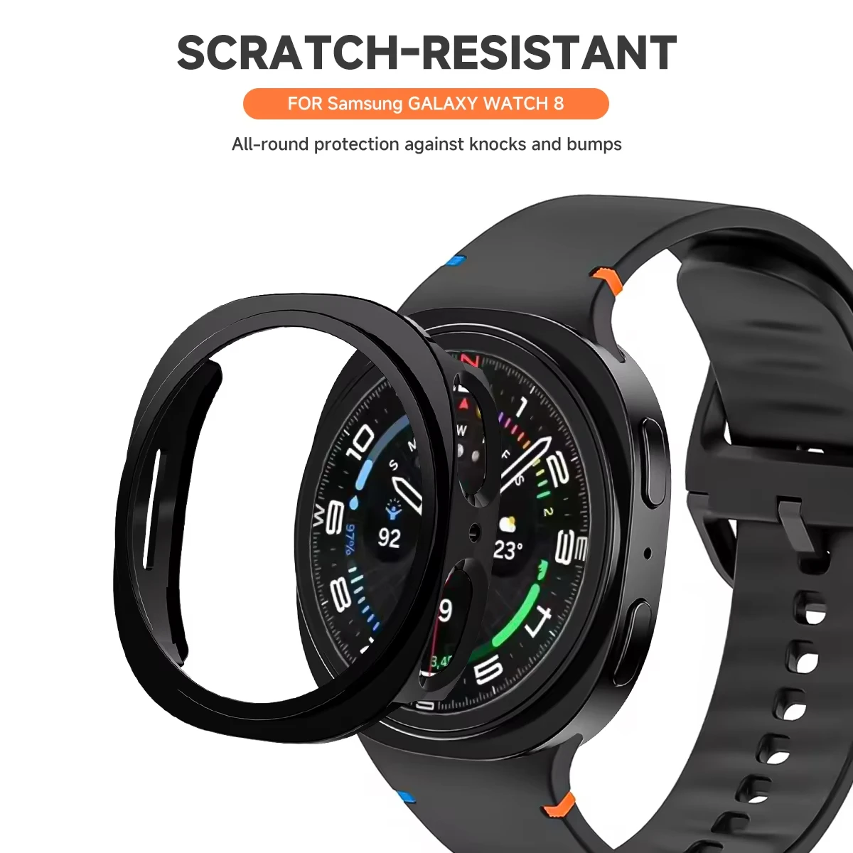 

Жесткий чехол для ПК для Samsung Galaxy Watch 8, классический матовый чехол, защитные аксессуары correa Galaxy Watch 8, полый корпус 40 мм/44 мм
