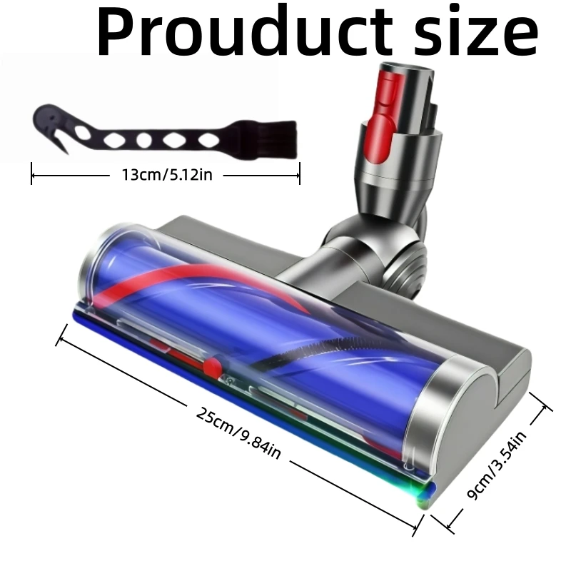 Replacement Direct-Drive Roller Brush for Dyson V10 V11 V8 V15V7 Dust Visible & Anti-Tangle Design for Excellent Cleaning Effect