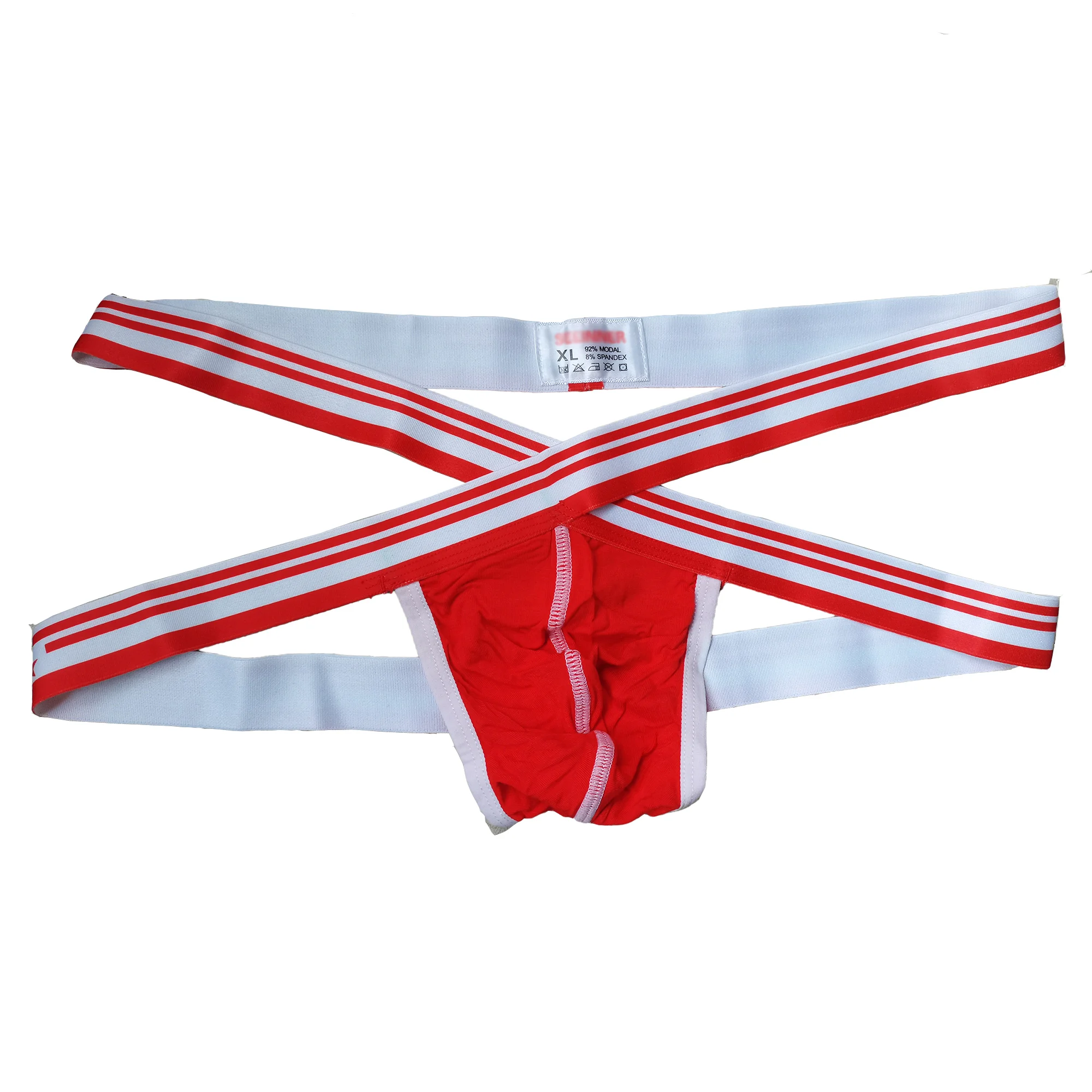 Adults 18+ Sexy Modal Mens Underwear Ropa Interior Lingerie Jockstraps Cuecas Backless Gay Panties Stretchy X-Cross Belt Thongs