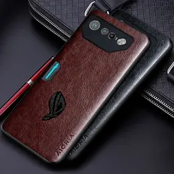 Luxury leather Case for Asus ROG Phone 6 7 funda Business solid color Soft TUP&Hard PC phone cover for Asus rog phone6 case