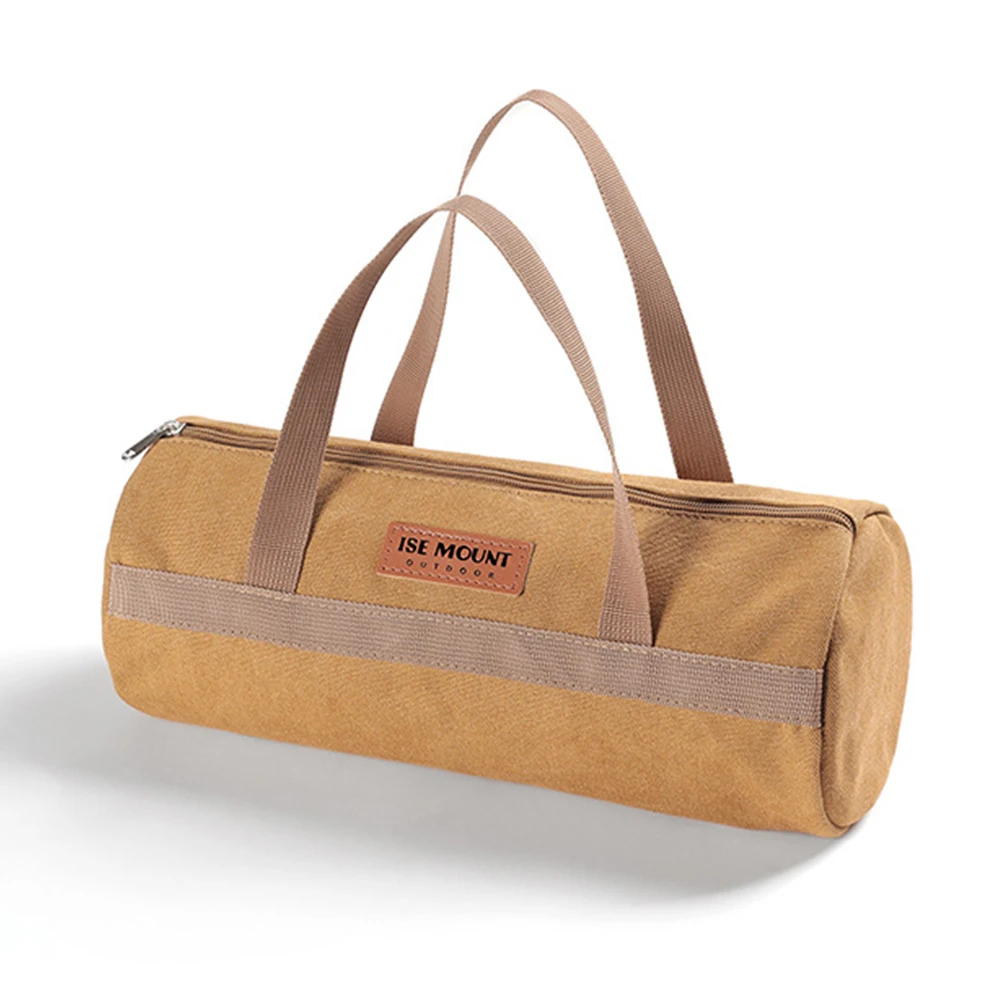 

Cylinder Hand Carrying Pouch Portable Tent Ground Nail Wind Rope Hammer Pouch Canvas Large Capacity Handbag Outdoor Accessories