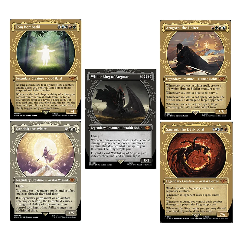 

Magic The Gatherings Storms Trading Card Game Diy Homemade Gandalf The White Witch-King of Angmar Collection Card Toys Gift