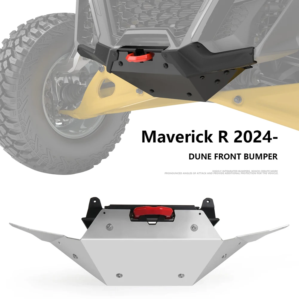 

For Can-Am Maverick R 2024 2025 UTV Accessories Dune Front Bumper Brush Guard Liquid Titanium Maverick R