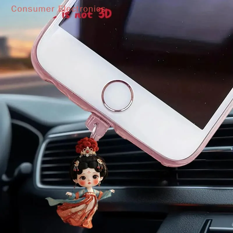 Pack of 2, Adorable Angel Fairy Cat Dust Plugs for Phones with Type-C Interface, DIY Accessory