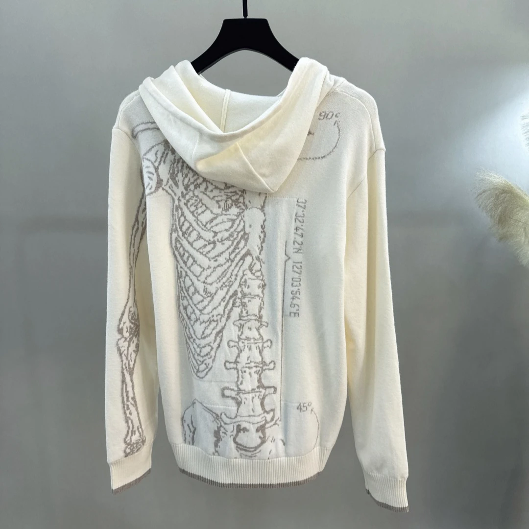 Men's Golf Hooded Knit Top 2026 Fall New Korean Style Long Sleeve Print Trendy Versatile Casual Sporty Breathable Soft Stretch