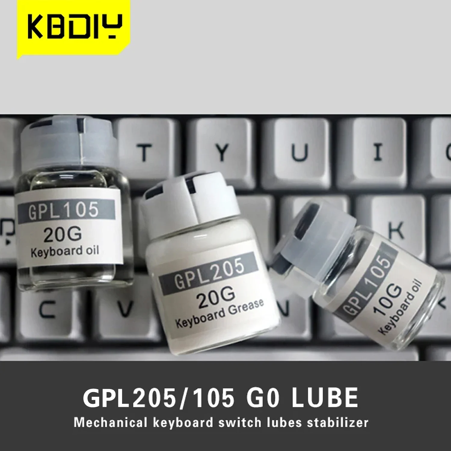 KBDiy Switch Minyak Pelumas GPL105/205 Keyboard Mekanik DIY Keycaps Switch Penstabil Pelumas untuk GK61 Anne Pro 2 TM680