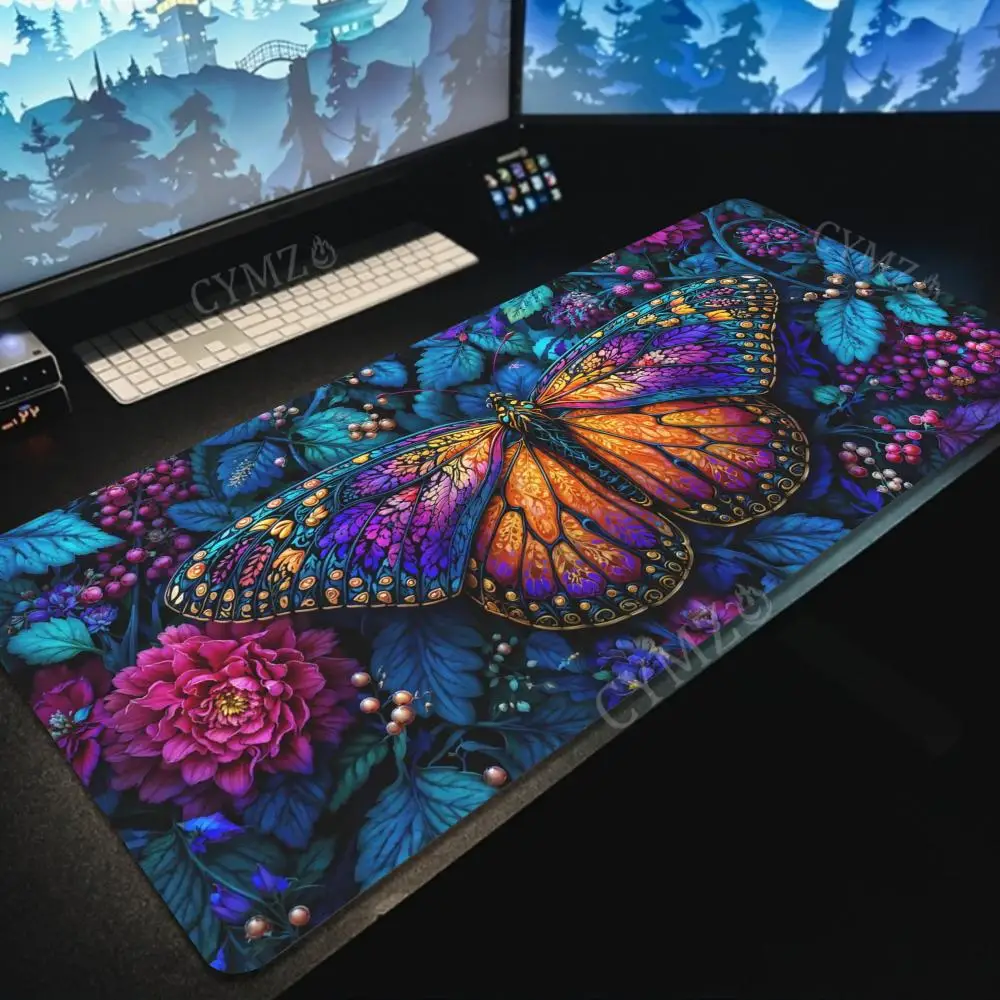 

Fantastical magnificent butterfly large Mouse Pad Desk Mat Gaming Mats anti-slip Durable offices accessories keyboard mouse mat