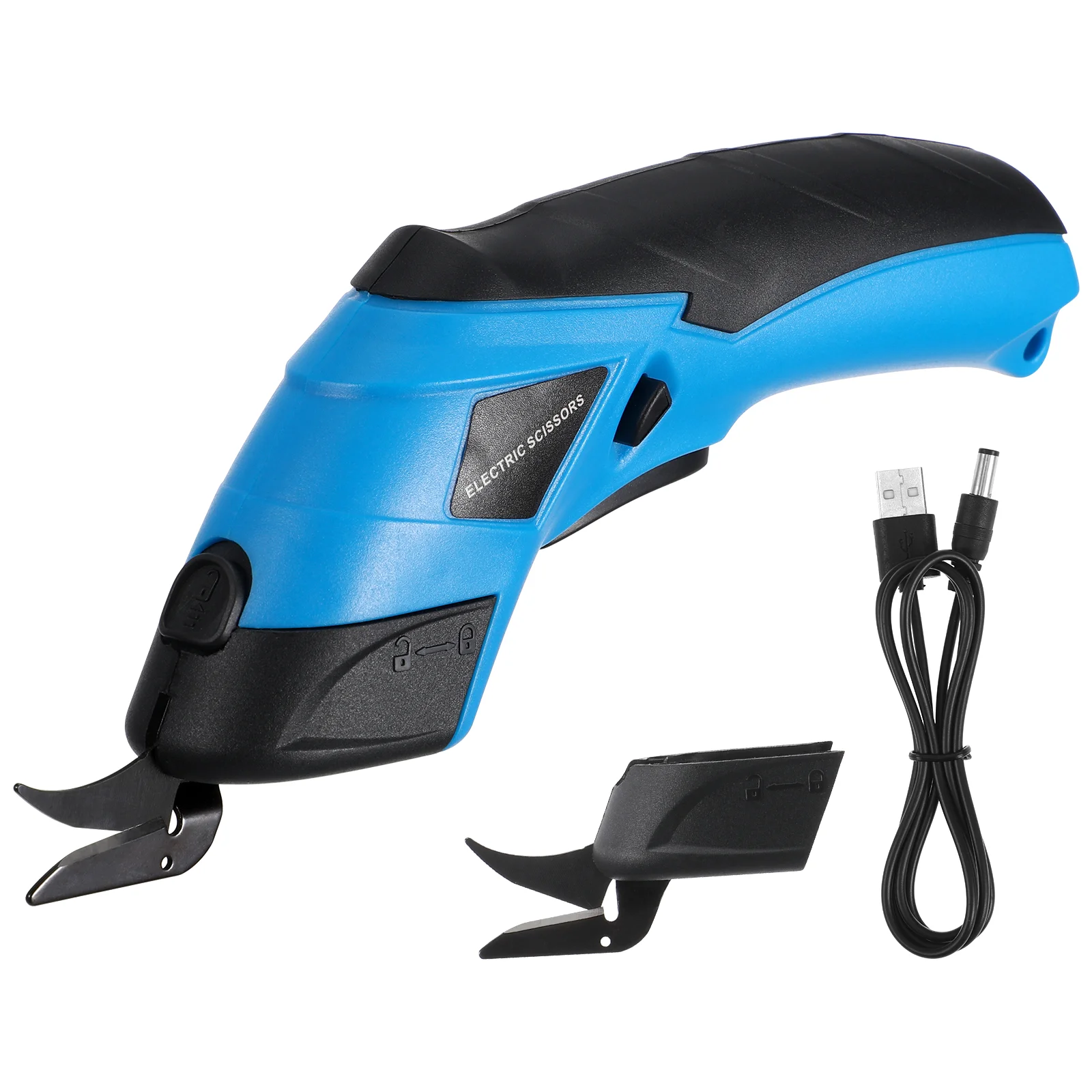 

Rechargeable Cordless Electric Scissors Fabric Cutting Machine Tailor Shears Handheld Clippers Portable Abs