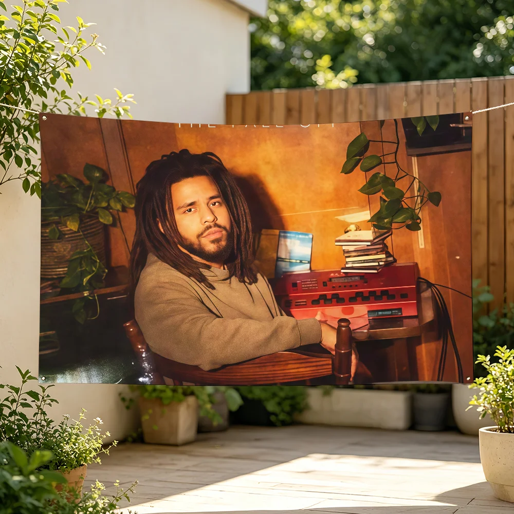 Singer J-J. C-Cole Flag For Sports Matches  Games Parade Rally Holiday Festival Backyard Balcony Club Bar Decor