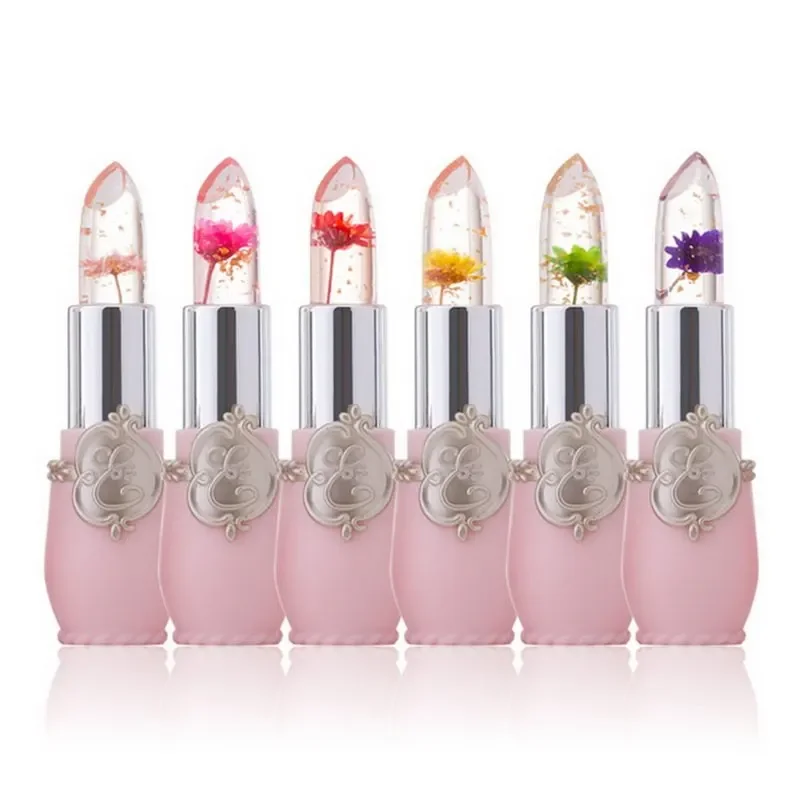 Kristall Gelee Blume Lippenstift Temperatur Farbwechsel Lip Balm Make-Up Feuchtigkeits Langlebige Magie Lippenstifte