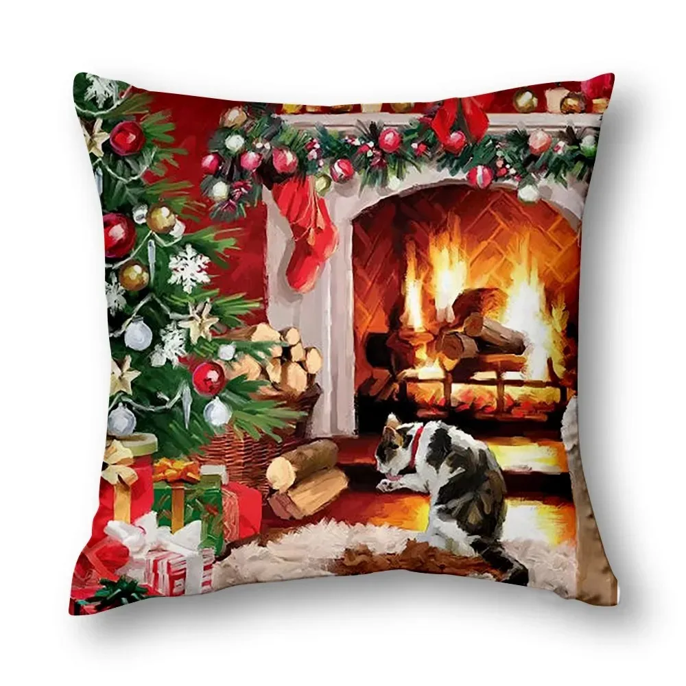 Christmas Decorative Cushion Cover - Upgrade Your Home Decor Living Room Decor with Festive Feelings 40x40 45x45 50x50 60x60