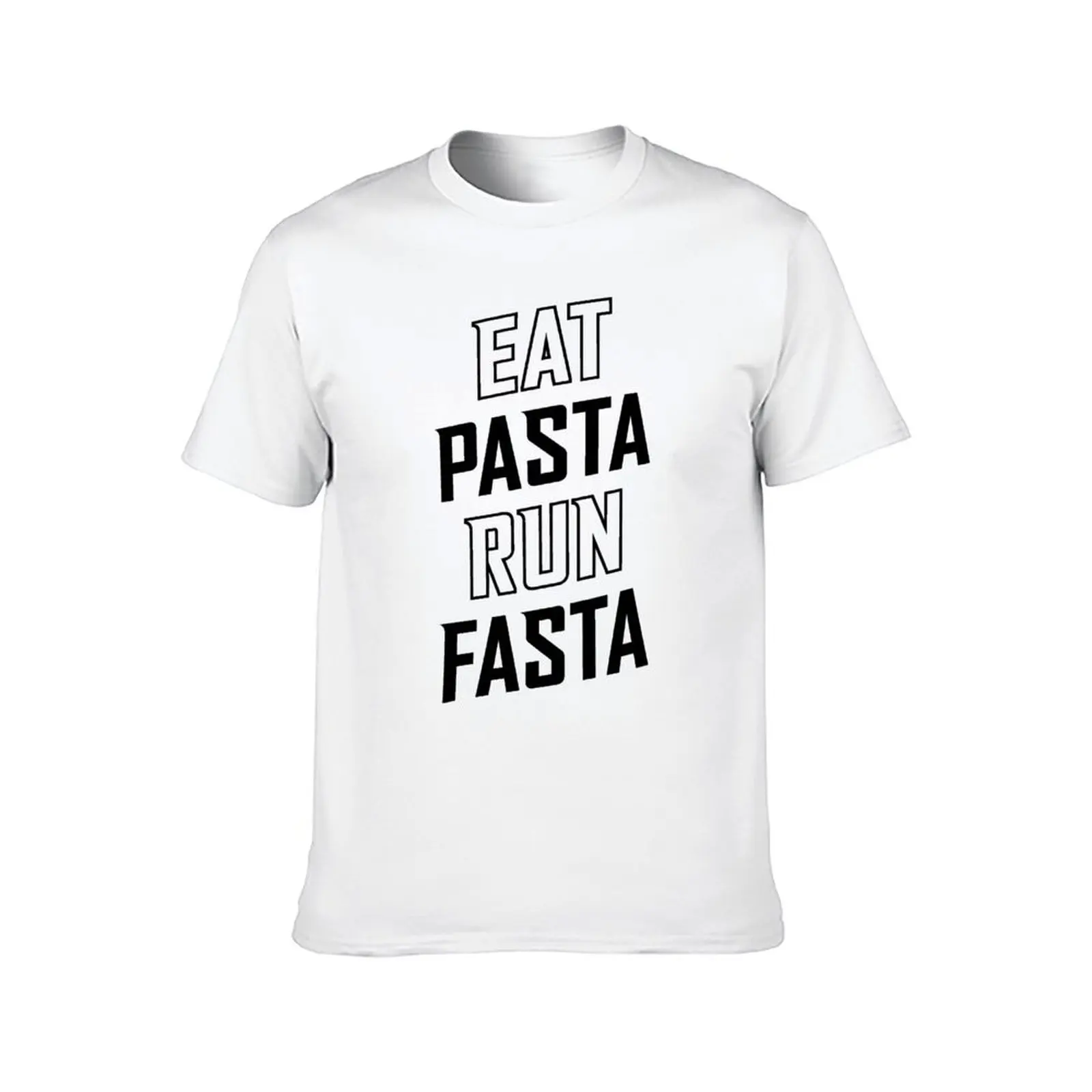 تي شيرت Eat Pasta Run Fasta v2 تي شيرت مضحك تي شيرت رجالي تي شيرت فاخر