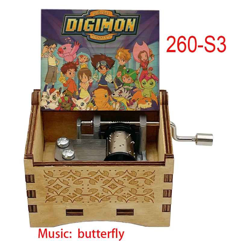 Anime Theme Song 《Butter-Fly》Climax 14-seconds Adapted 18-Tone Music Box Home Decoration Ornaments Party Gift for Friends
