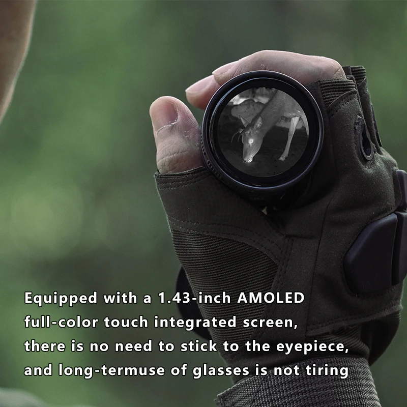 Инфракрасный тепловизор, ночной монокуляр, охотничий монокуляр IP54 с экраном, перекрещенный волос, прицеление, приложение для записи видео, подключение