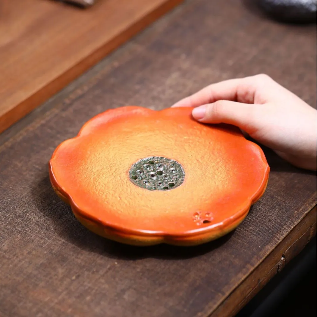 Purple Clay Brings Continuous Good Fortune, Exquisite Small Dry Tea Tray, Water Storage Pot Holder, Personalized And Creative De