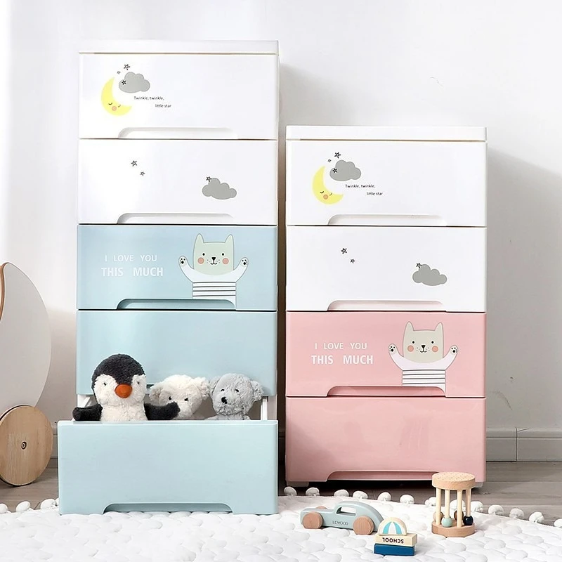 

Baby clothes drawer type plastic children clothing storage box baby toy cabinet