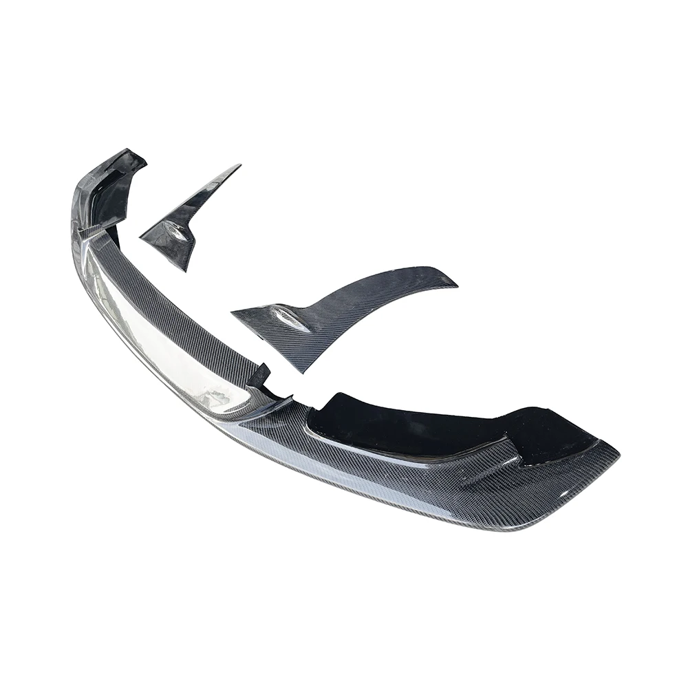 L Style Carbon Fiber Front Bumper Add-on Lips (3pcs) Fits For 2015-2020  F80 M3 / F82 M4 Only