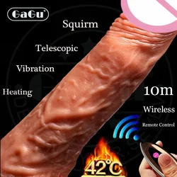 GaGu Wireless Remote Telescopic Heating Penis Vibration USB Charging Adult Erotic Sex Products Dildo Vibrator Sex Toys For Woman