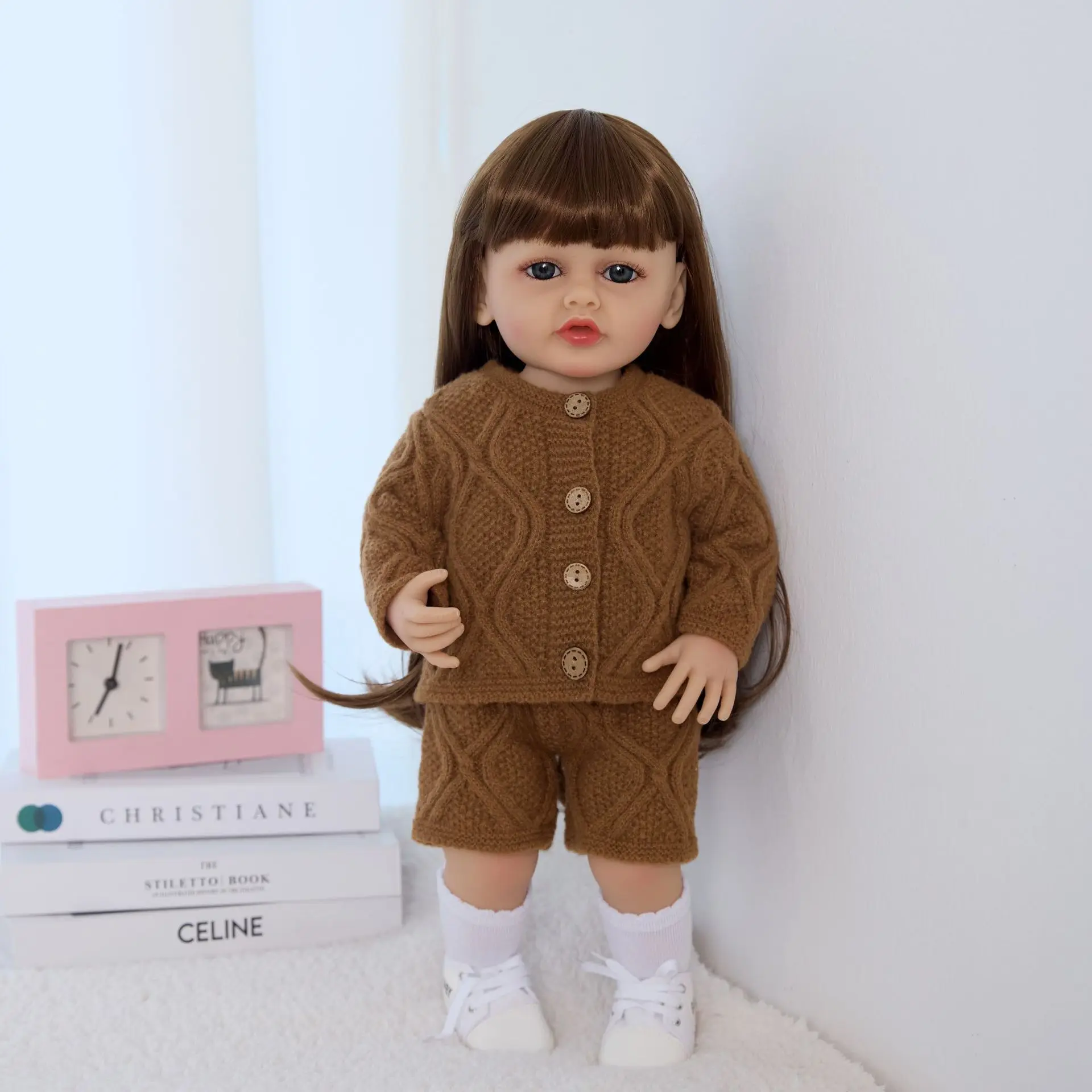 

55cm 22 inches doll,change clothes,interchangeable parts,Capable of conversation, Simulated baby, Children's toy