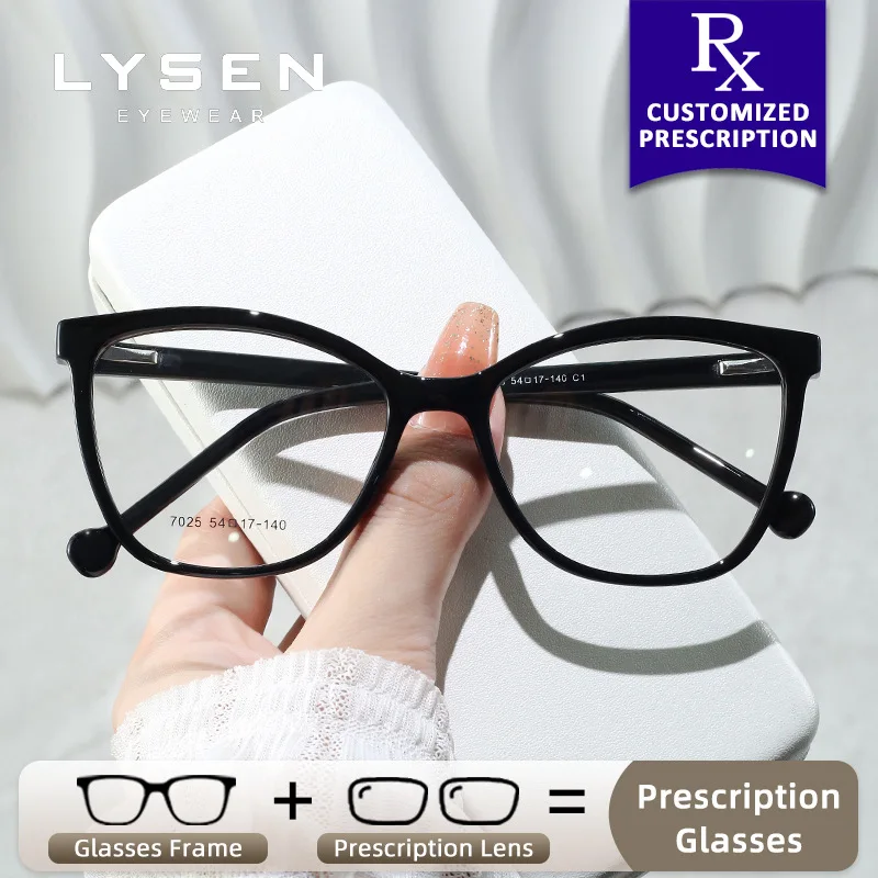 

LYSEN New Fashion Butterfly Myopia Photochromic Glasses Prescription Lenses Women Anti Blue Light Progressive Reading Glasses