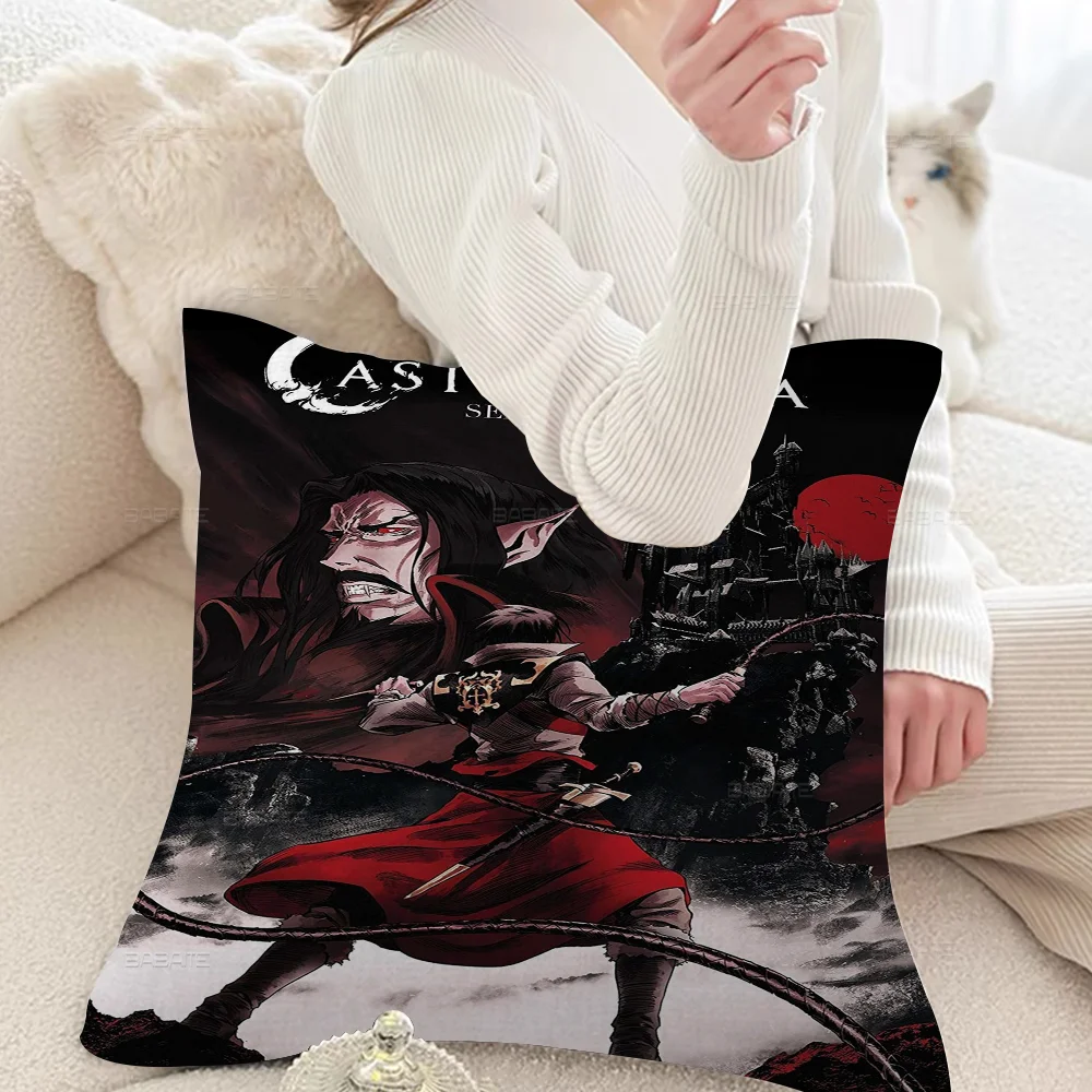 Castlevania Anime Cushion Cover Car Throw Pillow Case For Sofa Car Christmas Gift 40x40cm 45x45cm