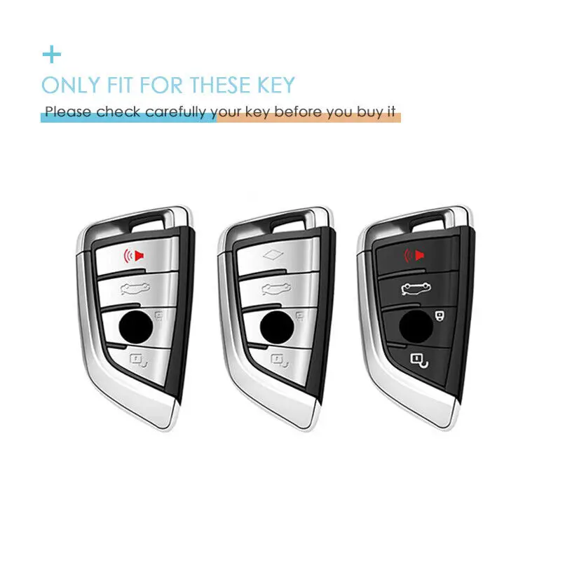 Zinc Alloy Luminous Silicone Car Key Fob Case Cover For BMW 1 2 3 4 5 6 7 X1 X3 X4 X5 X6 F15 F16 G01 G02 G11G12 G30 G31 F45 F48