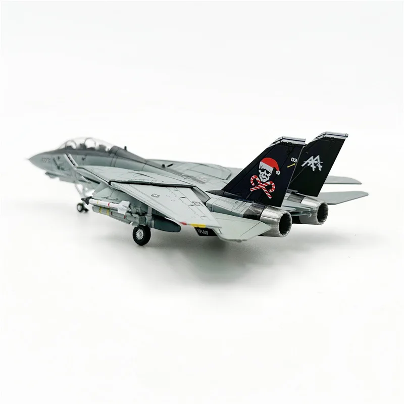 Wltk US Navy F-14B Tomcat VF-103 JOLLY ROGERS SANTA CAT 1/100 Diecast Airplane Aircraft Jet Model