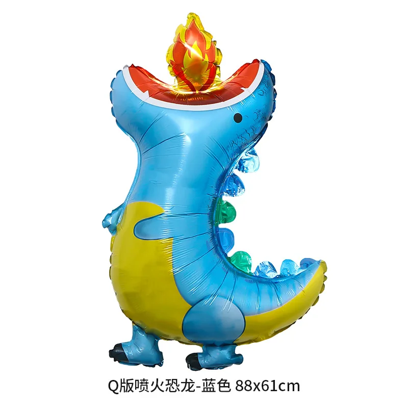 

Large Cartoon Flamethrower Dinosaur Balloon, Crown Dinosaur Shaped, Aluminum Film Balloon, Party Decoration
