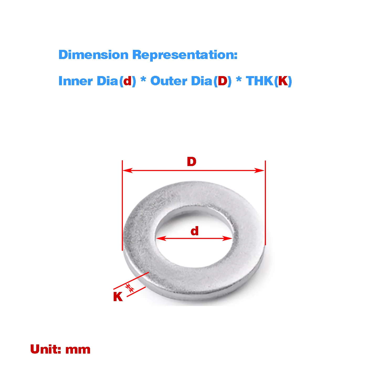 Aluminum  Flat Washer  M4M5M6M8M10M12M14