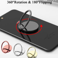 All Metal Finger Ring Mobile Phone Holder 360 Degree Rotating Support Socket Round Smartphone Cell Ring Mount Stand Accessories