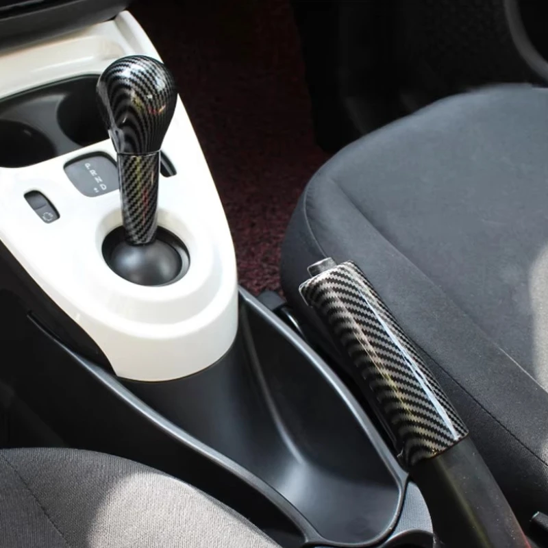 

For Smart 453 Fortwo Forfour 16-21 Car Gear Head Cover Gear Handle Handbrake Shell Decorative Stickers Interior Car Accessories