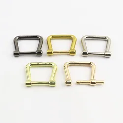 2pcs 15mm Metal Detachable Open Screw D Ring Buckle Fashion Buckle for Leather Craft Bag Strap Belt Handle Shoulder Webbing