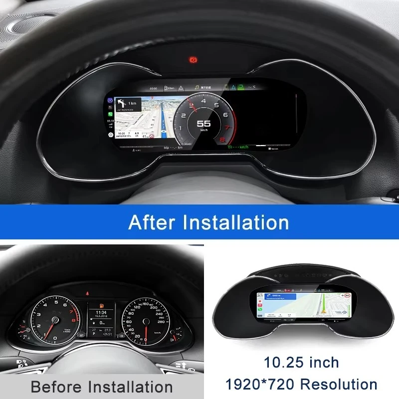 

Digital Dashboard, LCD Speedometer Android Car Dashboard, Virtual Cockpit,