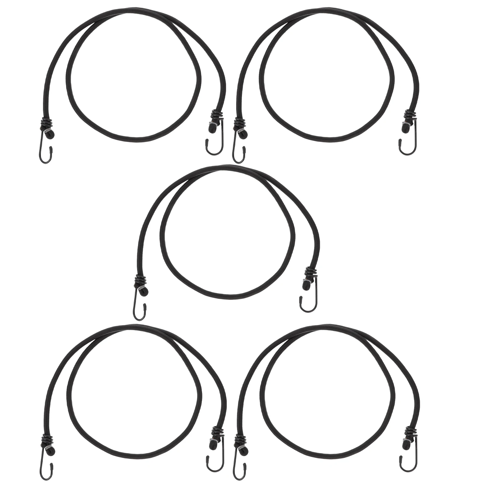 

5 Pcs Cargo Binding Bike Tensioner Belt Belt Sturdy Elastic Cord Hooks Adjustable Tensioner Rope Outdoor Travel