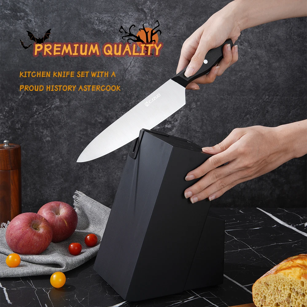 15PCS/Stainless Steel Kitchen Knife Set One-piece Chef's Knive Vegetable Fruit Meat Cutting Bread steak knife All Saints' Day