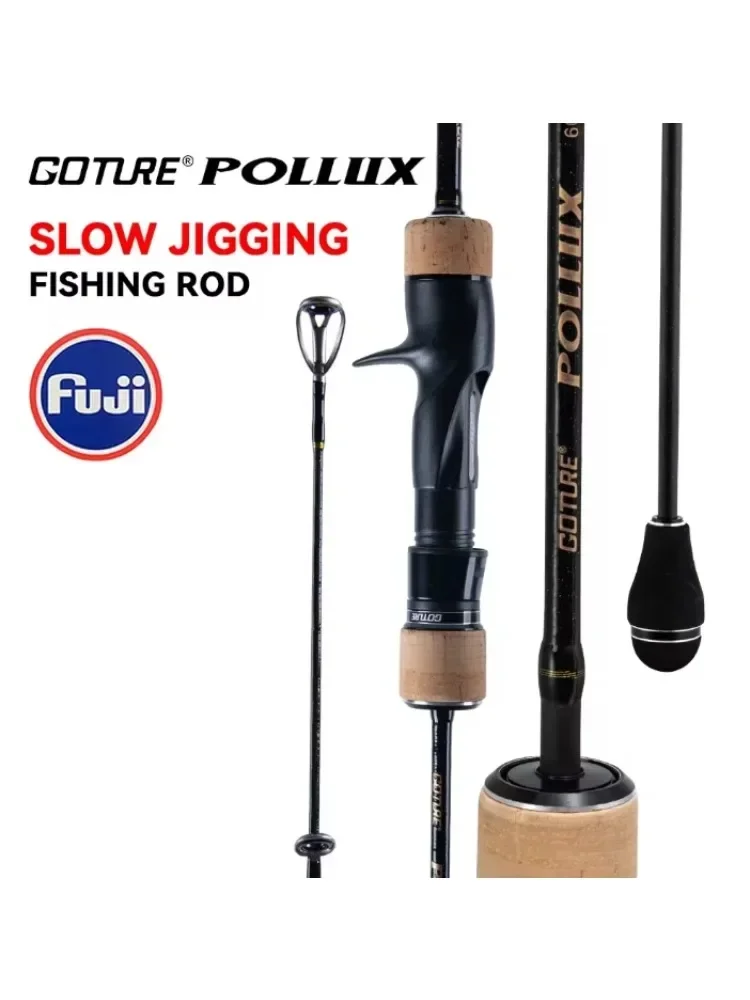 Goture 1.83m 1.98m Pollux Slow Jigging Fishing Rod Casting Rods ML/M/MH Power Japan Fuji Ring Saltwater Boat Rod Spainning Rods