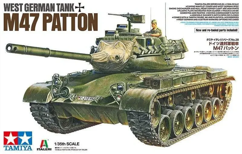 

Tamiya Italeri 37028, масштаб 1/35, комплект военной модели, западный немецкий танк M47 Patton