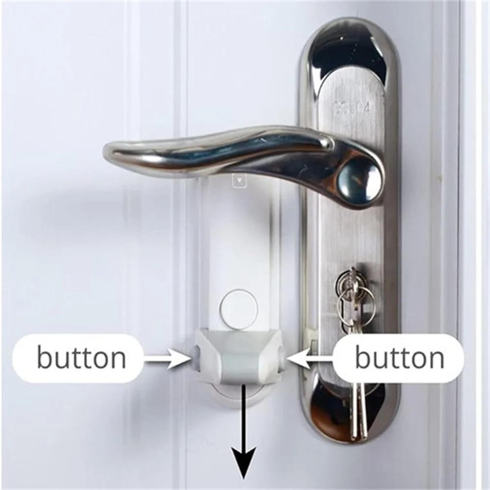 Door Lever Safety Lock, Locks, Child Door Handle Lock, Baby Proofing Door Lever Lock, 3M VHB Adhesive, Easy to Install