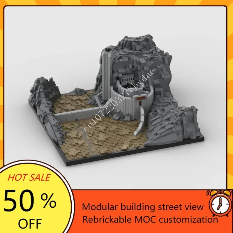3127 Piezas, Nave Espacial de Helm's Deep a Escala Micro, Guerra Espacial, MOC, Nave Espacial de Batalla, Rompecabezas Personalizados, DIY, Educativo, Juguete de Ensamblaje, Regalo de Cumpleaños