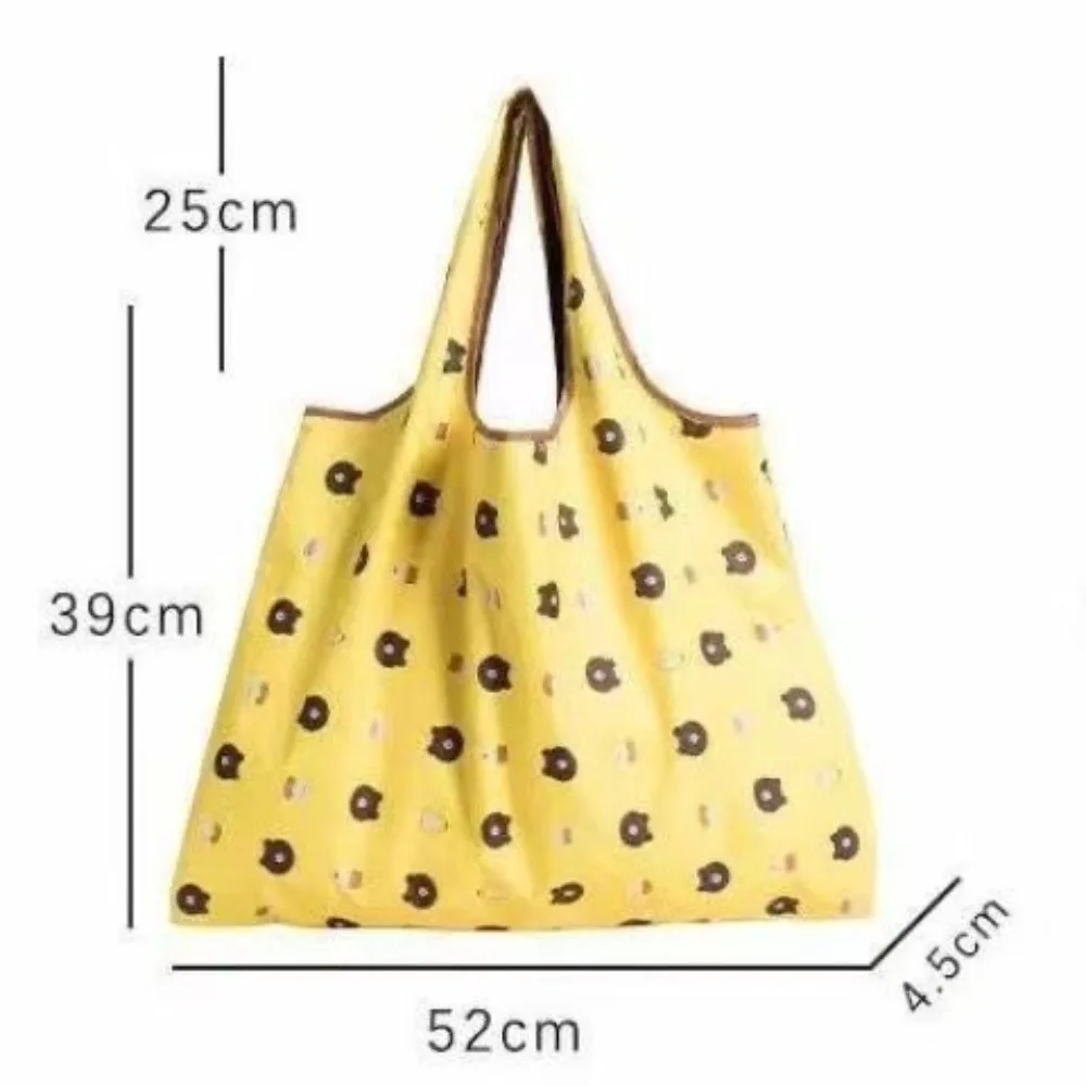 Bolsa de Compras Dobrável Miffy Extra Grande, Impermeável e Durável em Nylon para Viagem e Armazenamento de Compras, Linda