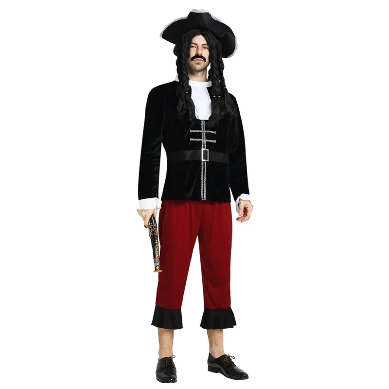 Halloween Cosplay Costumes Adult Caribbean Pirate Men's Woman Costume Pirate Men's Fancy Dress Pirate Captain Costume