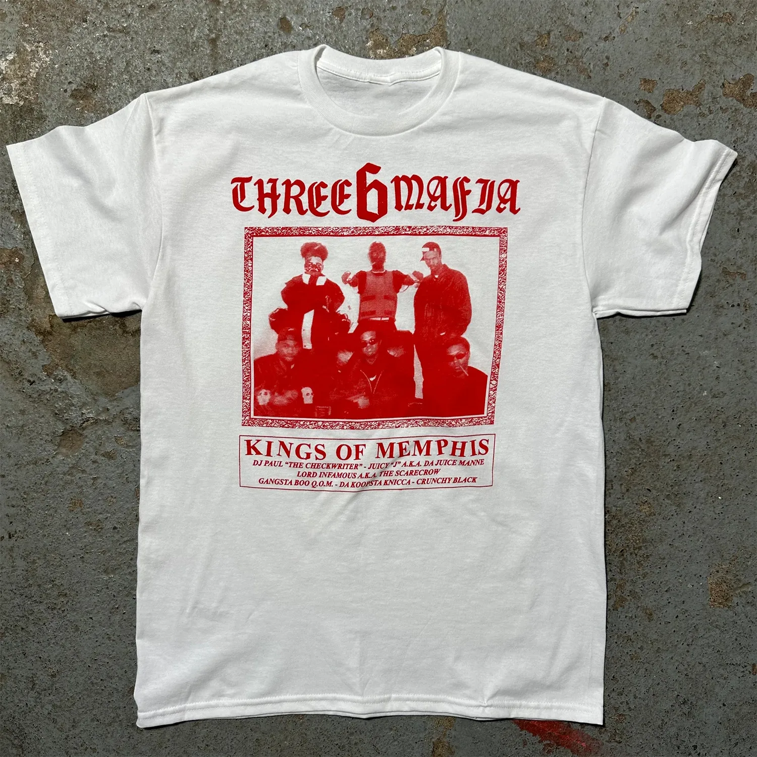 Подарок мафии для фанатов Three 6, белая хлопковая футболка, полный размер PP841