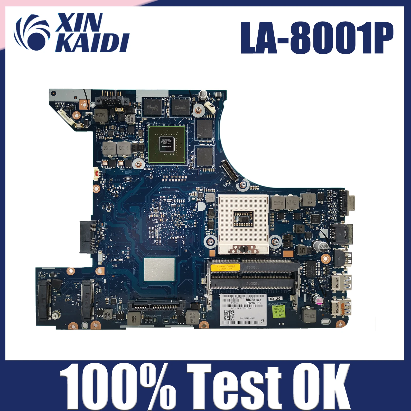 

QIWY3 LA-8001P Mainboard For Lenovo Y480 Laptop Motherboard 90000432 HM76 GT650M 2G DDR3 test 100% work