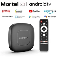 Versión Global Mortal T1 reproductor multimedia de Streaming inteligente TV Box Bluetooth asistente de Google Android 13 Allwinner H313 2,4G y 5G Wifi 4K