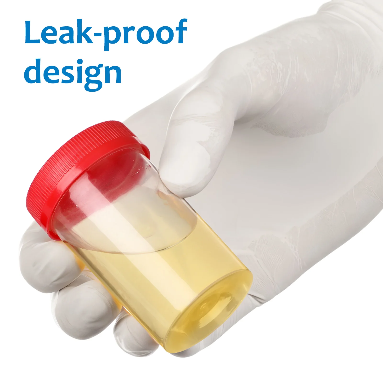 10 Pcs Medical Urine Cup Specimen Containers for with Cover Sample Bottles Test Plastic Liquid Cups Collection