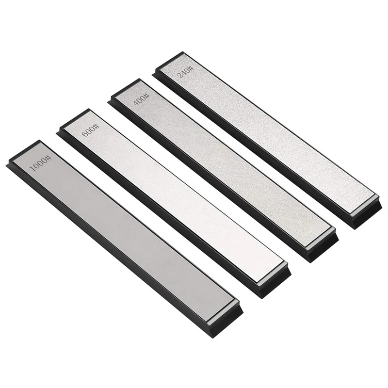 Diamond Sharpening Plate Set 4 PCS Grit 240/400/600/1000 Knife Sharpener Stone,Knife Sharpening Stone for Kitchen Knife